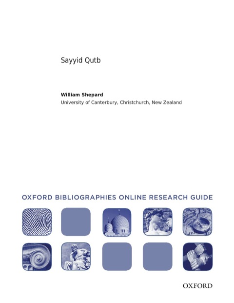 Book Sayyid Qutb: Oxford Bibliographies Online Research Guide free
