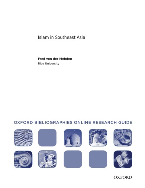 Book Islam in Southeast Asia: Oxford Bibliographies Online Research Guide free