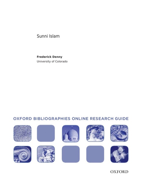 Book Sunni Islam: Oxford Bibliographies Online Research Guide free
