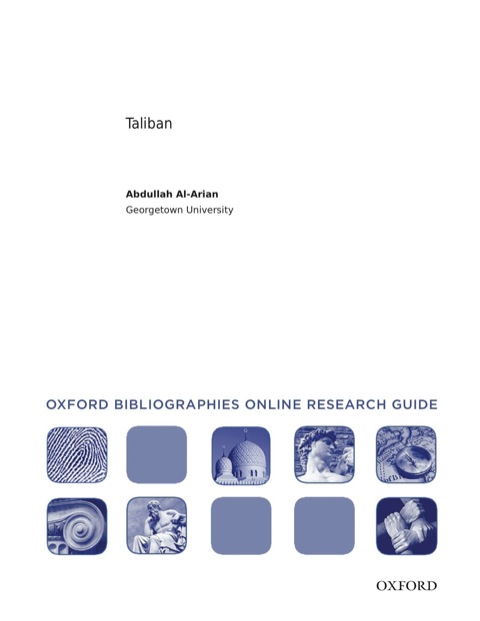 Book Taliban: Oxford Bibliographies Online Research Guide free