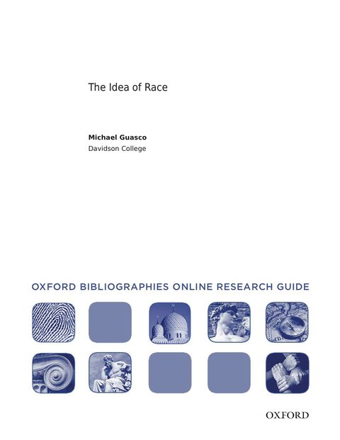 Book Ideas of Race: Oxford Bibliographies Online Research Guide free