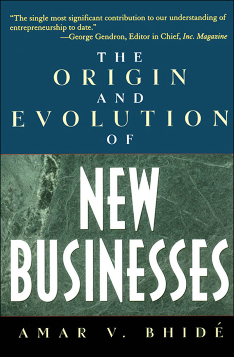 Book The Origin and Evolution of New Businesses free