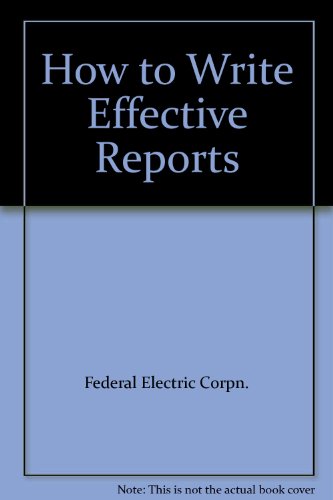 Book How To Write Effective Reports free