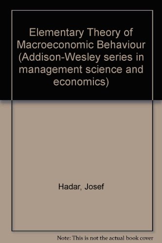 Book Elementary theory of microeconomic behavior (Addison-Wesley series in management science and economics) free