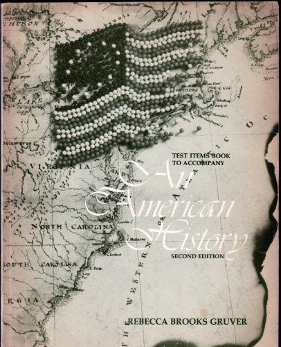 Book Test Items To Accompany An American History free