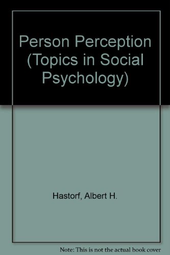 Book Person Perception (Topics in Social Psychology) free