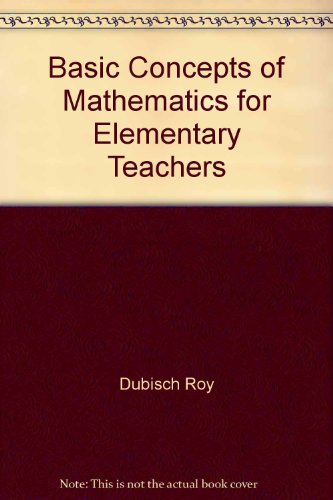 Book Basic Concepts Of Mathematics For Elementary Teachers free