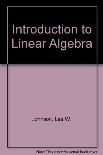 Book Introduction to Linear Algebra (Addison-Wesley series in mathematics) free