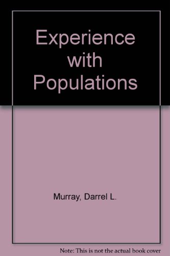 Book Experience With Populations (addison-wesley Series In Life Sciences) free