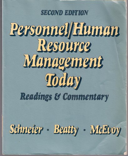 Book Personnel/human Resource Management Today: Readings And Commentary free