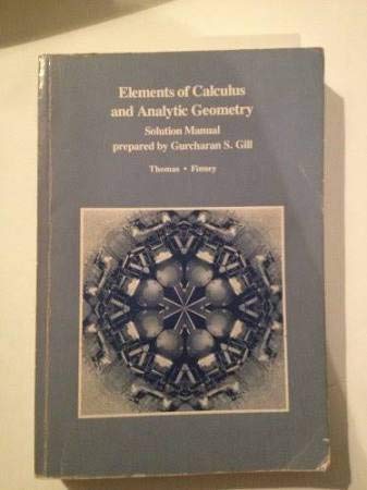 Book Elements of Calculus and Analytic Geometry, Solution Manual free