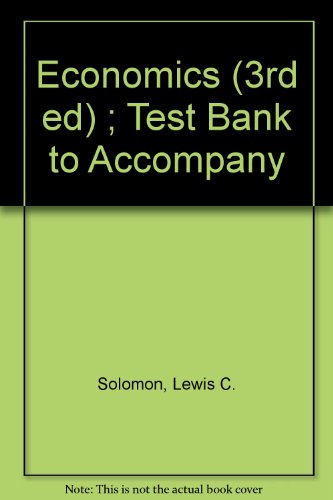 Book Economics (3rd Ed) ; Test Bank To Accompany free