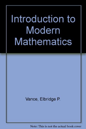 Book An Introduction To Modern Mathematics free