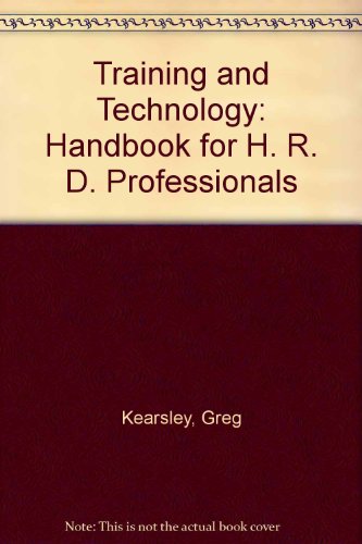 Book Training And Technology: A Handbook For Hrd Professionals free