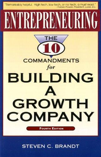 Book Entrepreneuring: The Ten Commandments for Building a Growth Company free