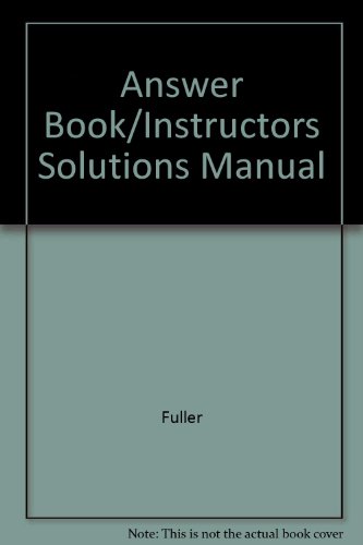 Book Answer Book/instructors Solutions Manual free