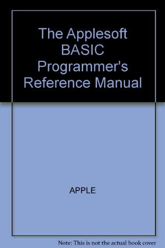 Book Applesoft Basic Programmer's Reference Manual free