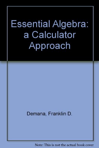 Book Essential Algebra: A Calculator Approach free