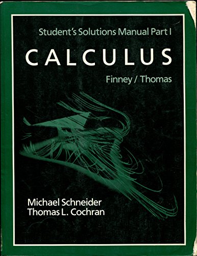 Book Student's Solutions Manual for Calculus by Finney & Thomas free