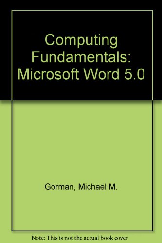 Book Computing Fundamentals: Microsoft Word 5.0 free