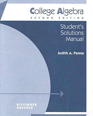 Book Student Solutions Manual for College Algebra free