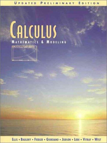 Book Calculus: Mathematics And Modeling free