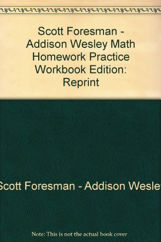 Book Scott Foresman - Addison Wesley Math Homework Practice Workbook free