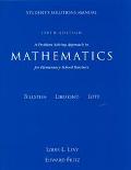 Book Student's Solution Manual To Accompany A Problem Solving Approach To Mathematics For Elementary School Teachers free