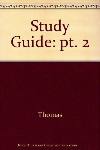 Book Student's Study Guide, Part 2 for Thomas' Calculus, Updated (pt. 2) free