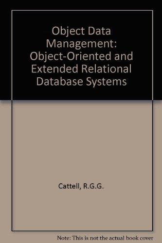 Book Object Data Management: Object-oriented And Extended Relational Database Systems free