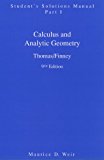 Book Calculus and Analytic Geometry, 9th Edition: Student's Solutions Manual, Part 1 free