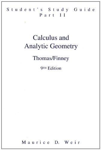 Book Student Study Guide Part 2 for Calculus free