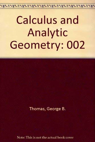 Book Calculus and Analytic Geometry free