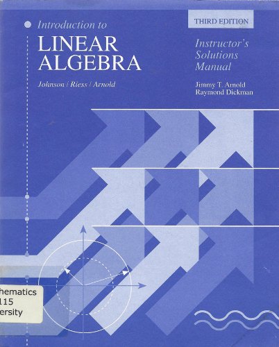 Book Introduction To Linear Algebra, Third Edition, Instructor's Solutions Manual free