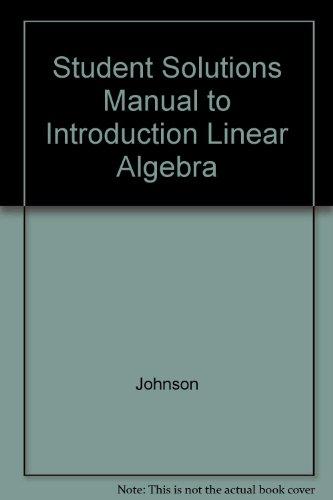 Book Introduction to Linear Algebra (Student Solutions Manual) free