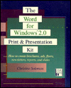 Book Word For Windows 2.0 Print And Presentation Kit free