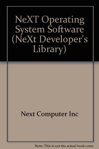 Book NeXT operating system software (NeXT developer's library) free