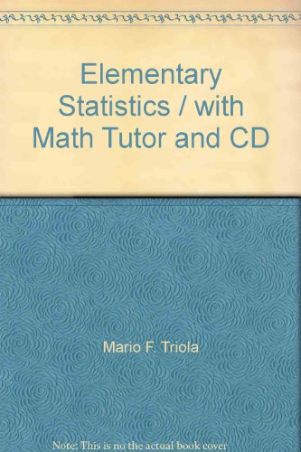 Book Elementary Statistics / With Math Tutor And Cd free