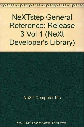 Book Nextstep General Reference: Release 3 (nextstep Developer's Library) free