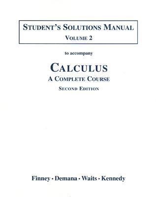 Book Student Solutions Manual Part 2 for Calculus: A Complete Course free