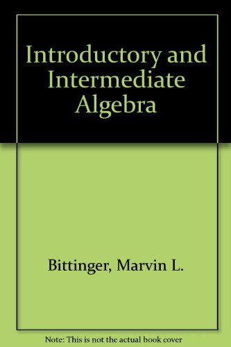 Book Introductory And Intermediate Algebra free