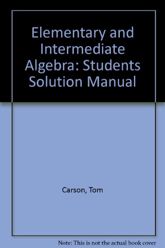 Book Elementary & Intermediate Algebra free