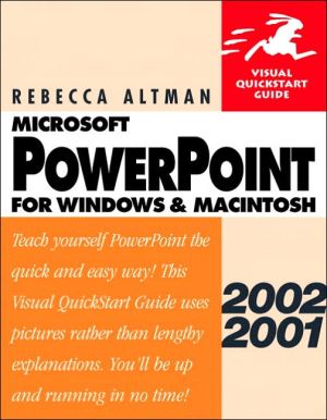 Book Microsoft Powerpoint 2002/2001 for Windows and Macintosh: Visual Quickstart Guide free
