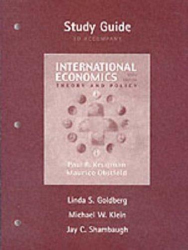 Book International Economics: Theory and Policy, Study Guide free