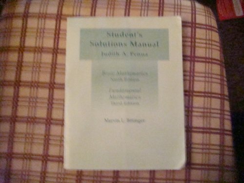 Book Basic Mathematics Student's Solutions Manual free