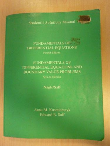 Book Fundamentals of Differential Equations : Solutions Manual free