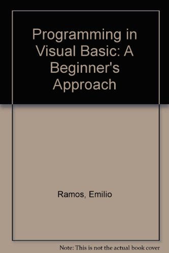 Book Visual Basic: A Beginner's Approach free
