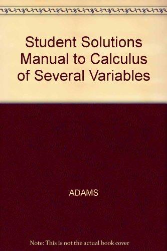 Book Student Solutions Manual to Calculus of Several Variables free