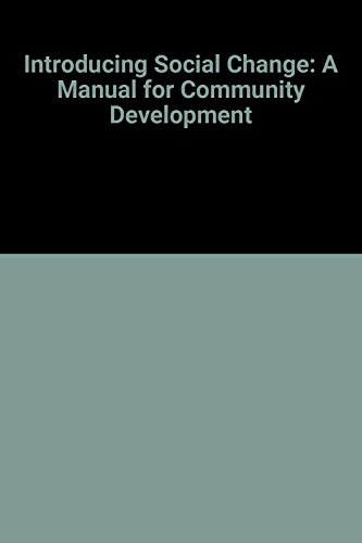 Book Introducing Social Change: A Manual for Community Development free