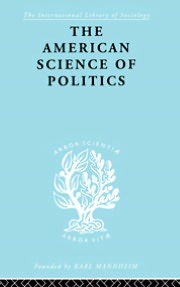 Book American Science Of Politics free